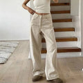 Jean Baggy Femme – Taille Haute Jambe Large Coupe Confortable