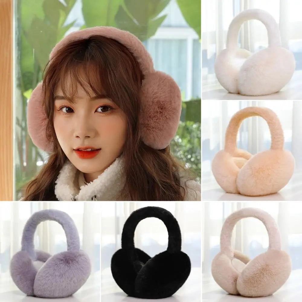 Cache-oreilles pliables unisexe – Couleur unie, épais – Plusieurs coloris