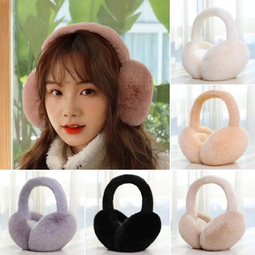Cache-oreilles pliables unisexe – Couleur unie, épais – Plusieurs coloris