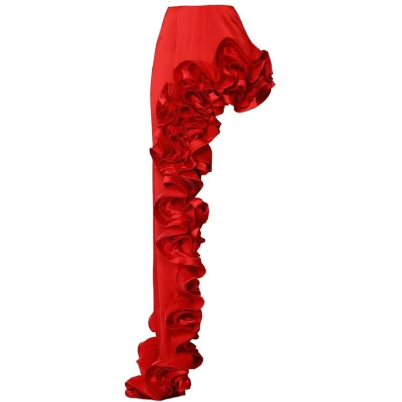 Bikini avec jupe pour femme, maillot de bain, imprimé épissure à volants, vêtements de plage, couvertures de bikini de vacances, tenues d'été, nouveau