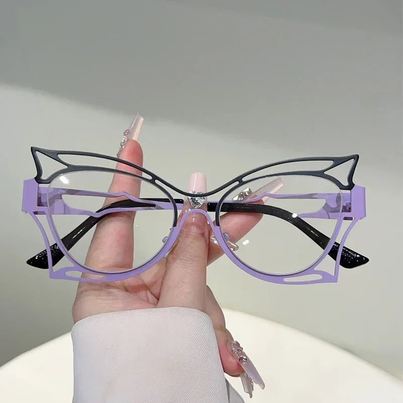 Lunettes papillon  – Anti-lumière bleue, multicolore – Plusieurs coloris