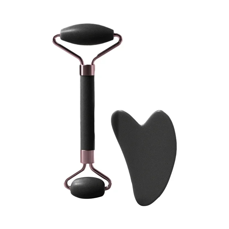 Rouleau masseur visage, cou & yeux – Résine, Gua Sha, soins de la peau