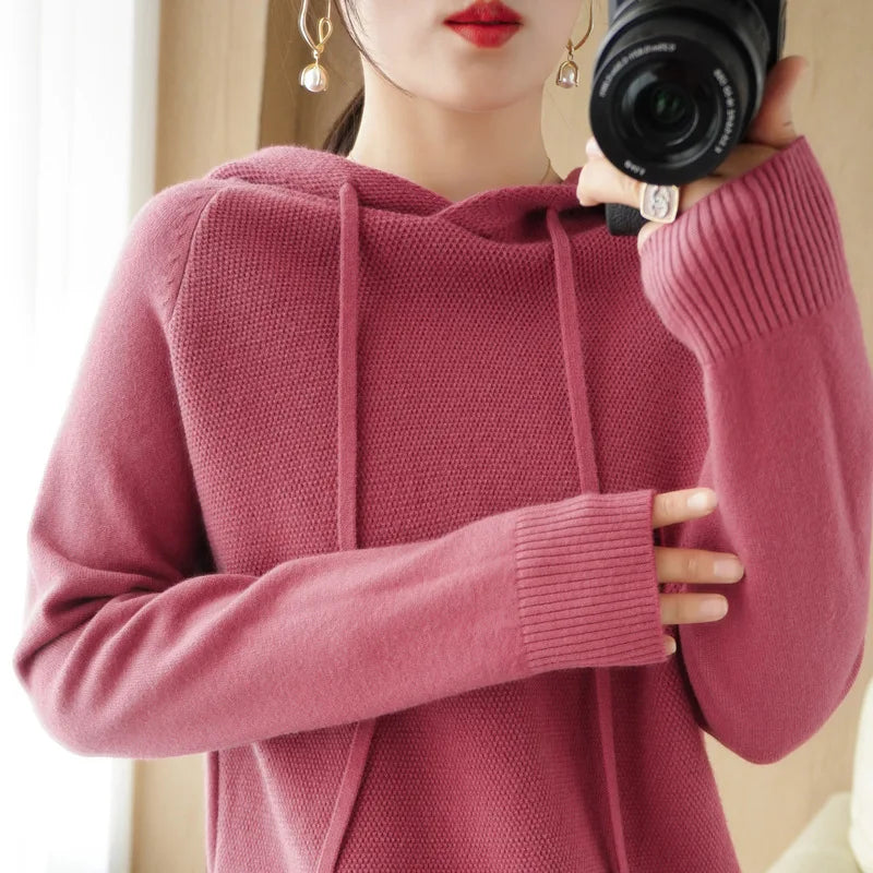 Sweat-shirt à capuche femme – pullover décontracté,  10 coloris