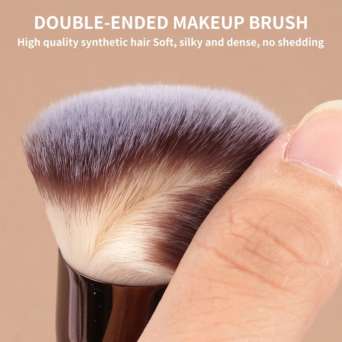 Pinceau Double Embout MAANGE – Fond de Teint, Poudre & Contouring