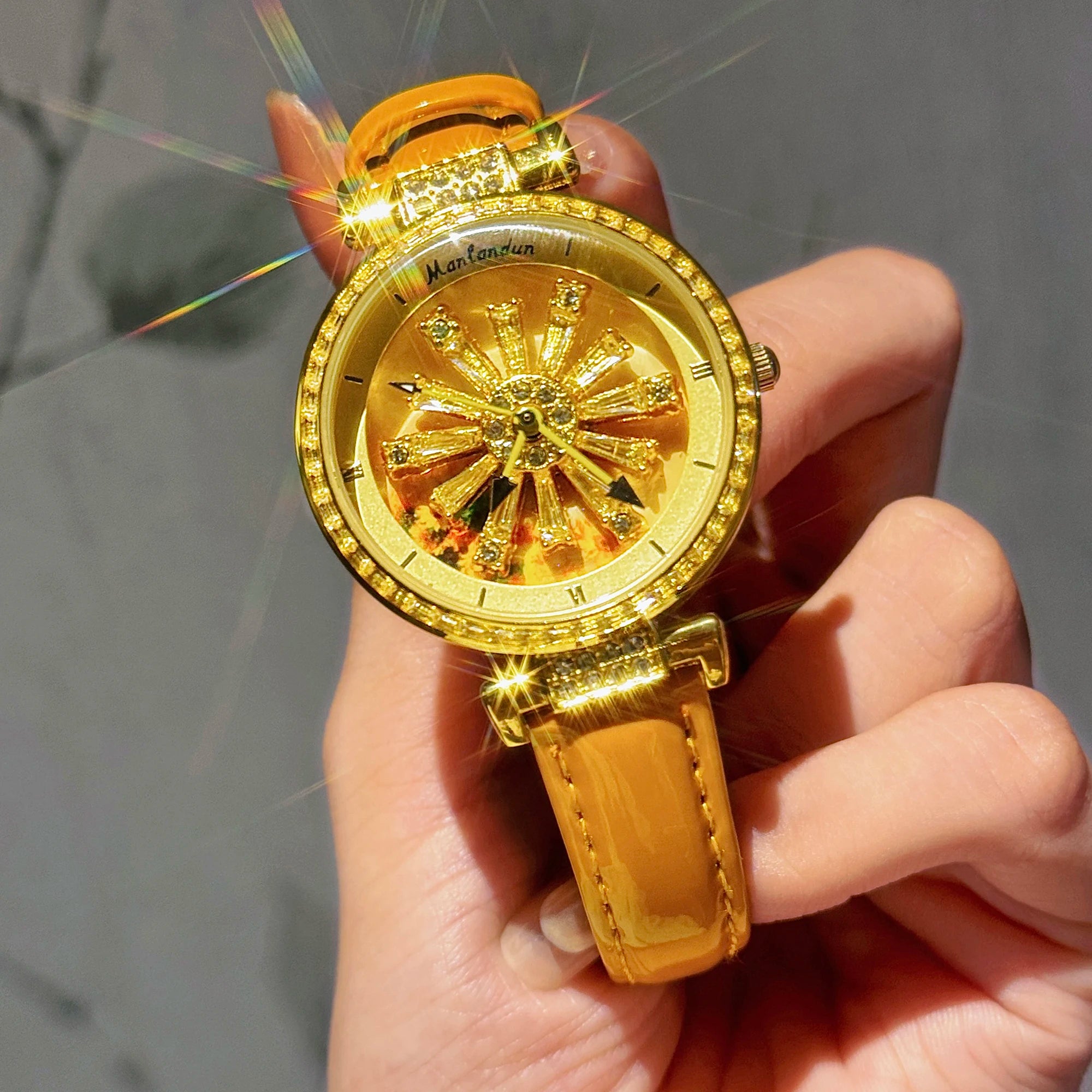 Montre SANDA femme – Rectangle, quartz, romain, étanche
