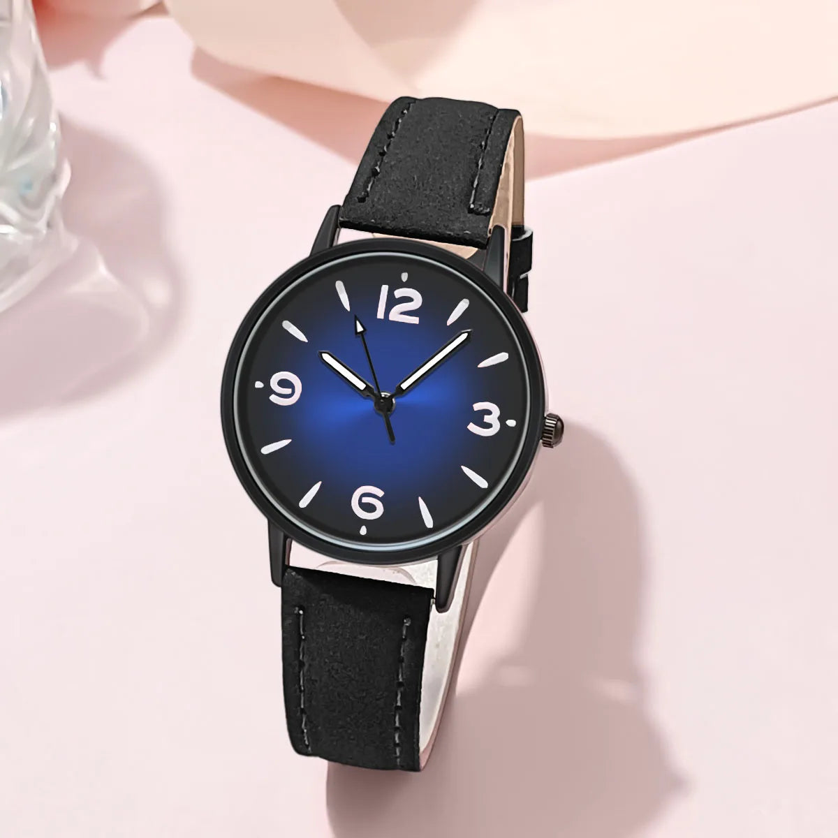 Montre femme quartz – Bracelet cuir PU – Plusieurs coloris