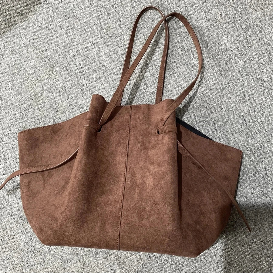 Sac fourre-tout en simili-daim – Grande capacité – Plusieurs coloris