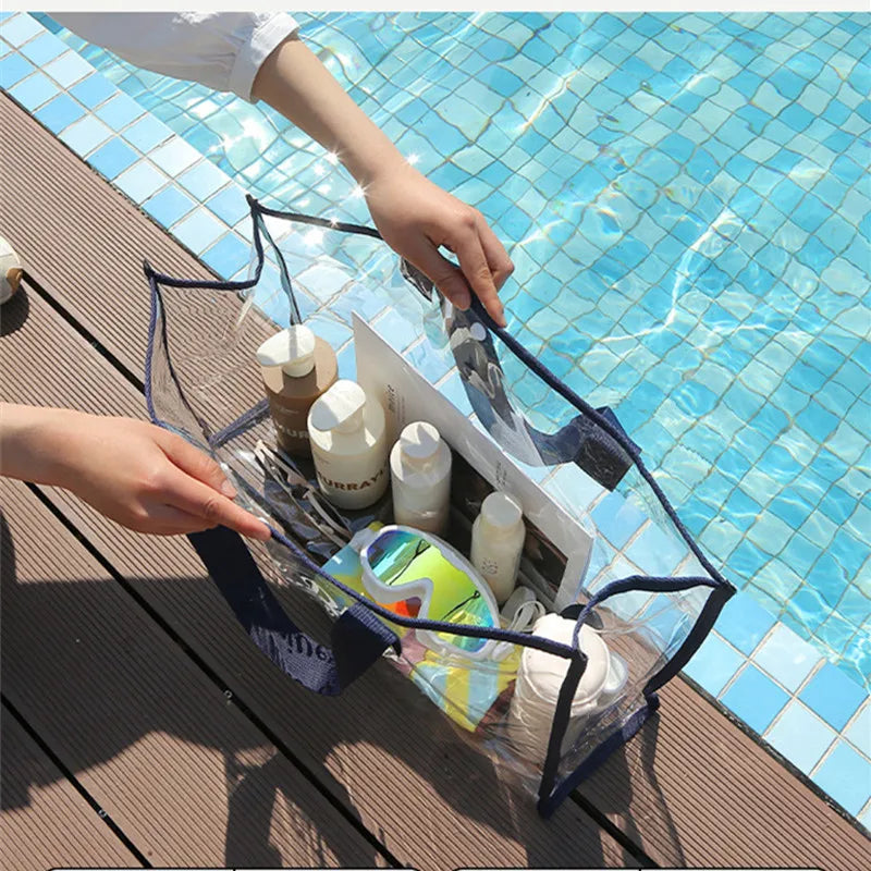 Sac transparent PVC imperméable  –  4 coloris