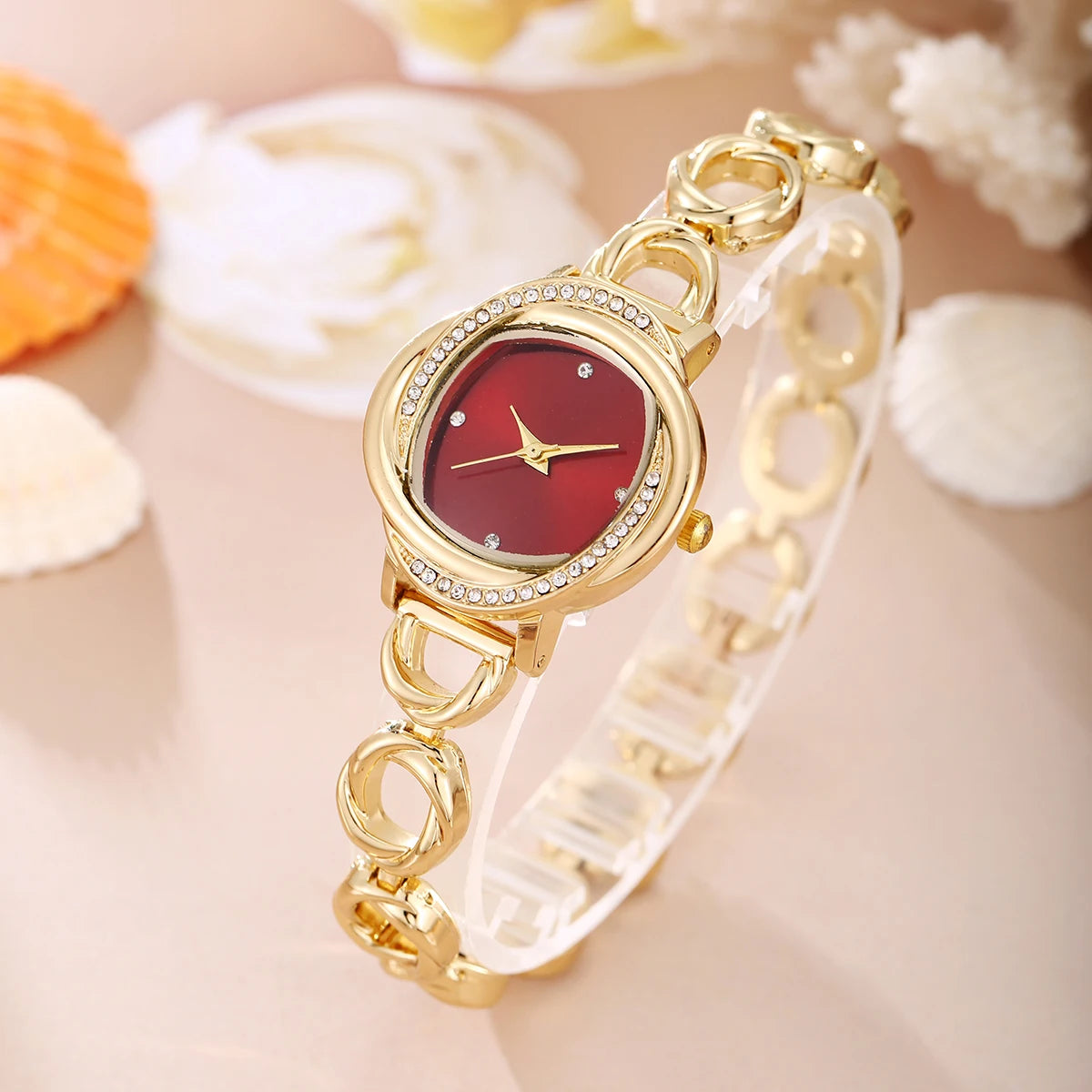 Montre femme design – Alliage, mouvement quartz – Plusieurs coloris