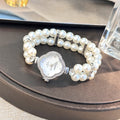 Montre quartz femme – Bracelet perle, trèfle à quatre feuilles – Plusieurs coloris