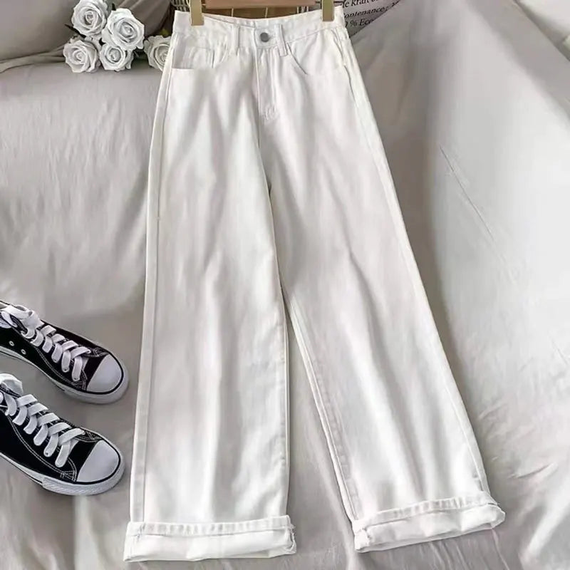 Jean large femme Taille haute, coupe baggy