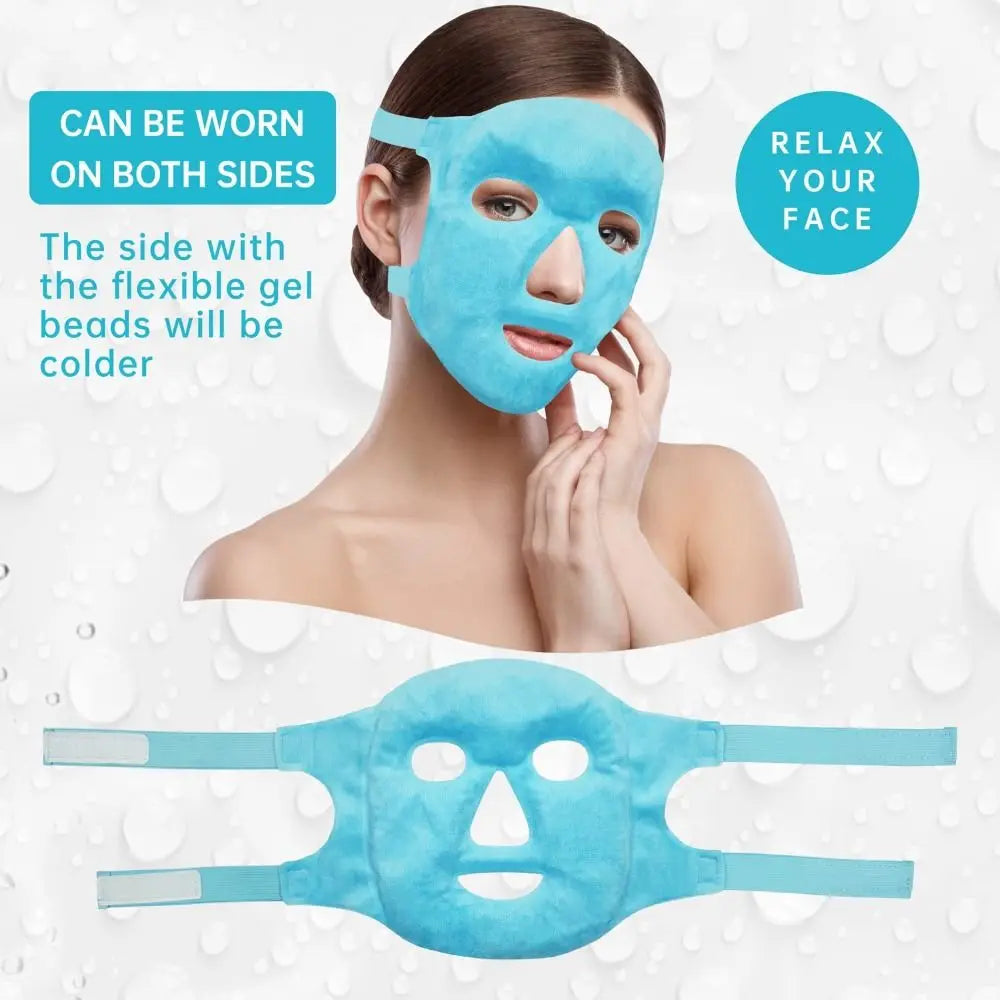 Masque gel yeux & visage chaud/froid – Réutilisable, anti-fatigue, 3 coloris