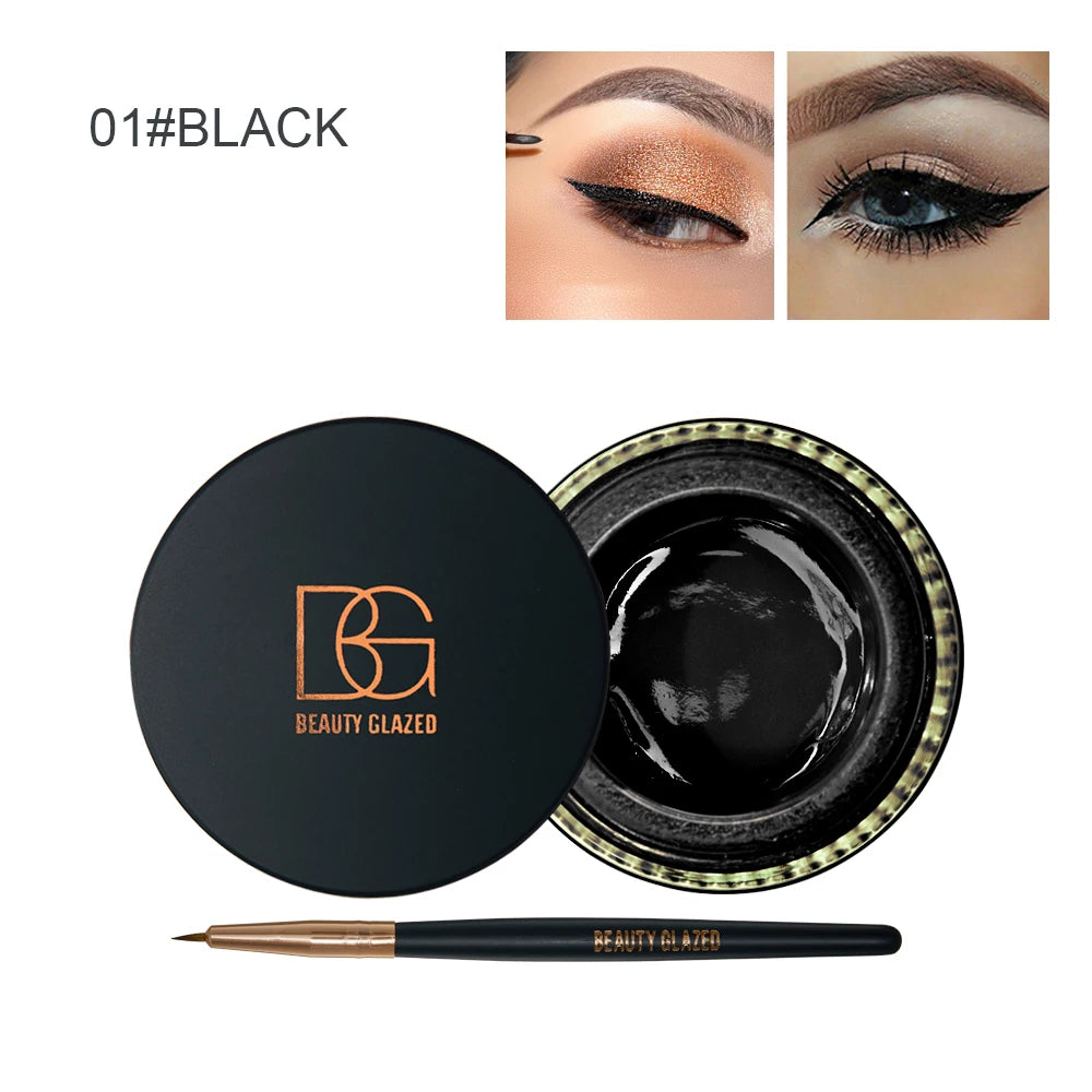 BEAUTY GLAZED 6 Colors Makeup 2 in 1 Gel Eyeliner Cream Profesional  Long Lasting Eyebrow Gel Makeup