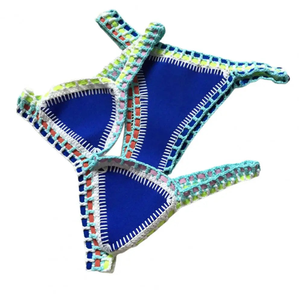 Bikini  2 Pièces – Crochet & Patchwork Style Brésilien -Plusieurs coloris