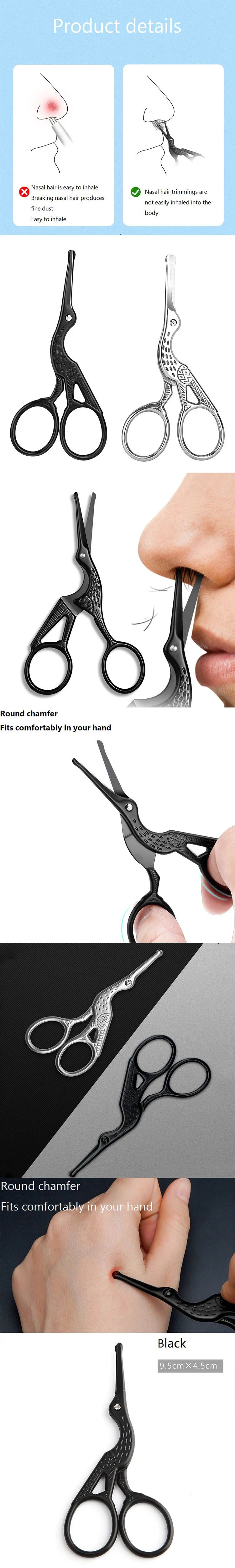 Ciseaux de Précision Visage – Sourcils, Nez, Barbe & Moustache