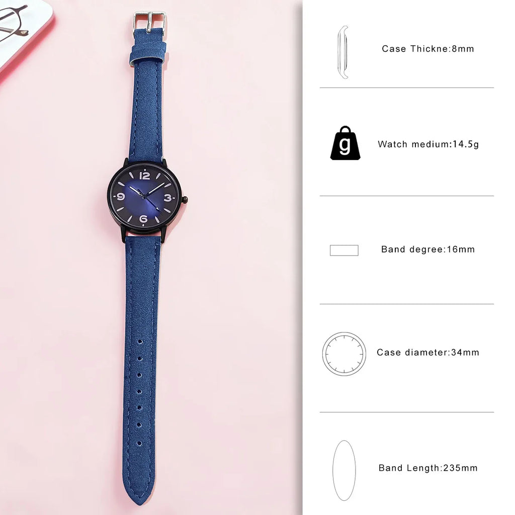Montre femme quartz – Bracelet cuir PU – Plusieurs coloris