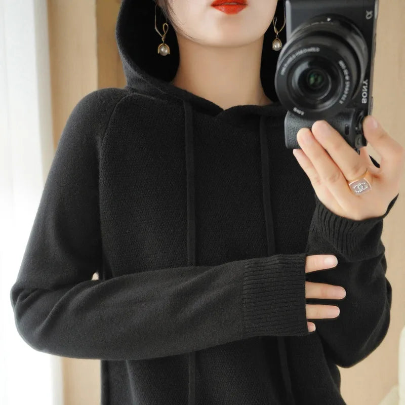 Sweat-shirt à capuche femme – pullover décontracté,  10 coloris