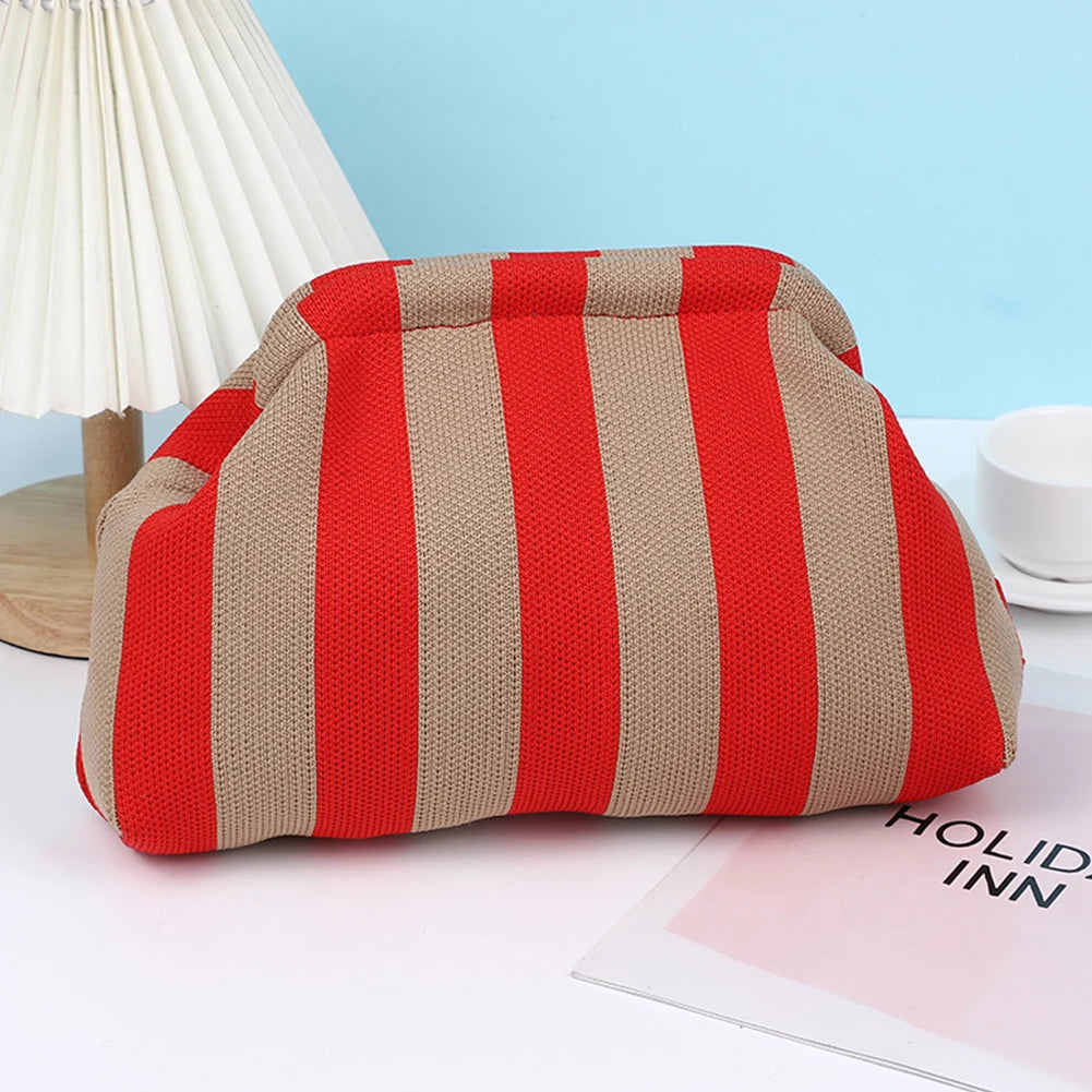 Pochette de plage en crochet – Sac été décontracté, color-block 13 coloris