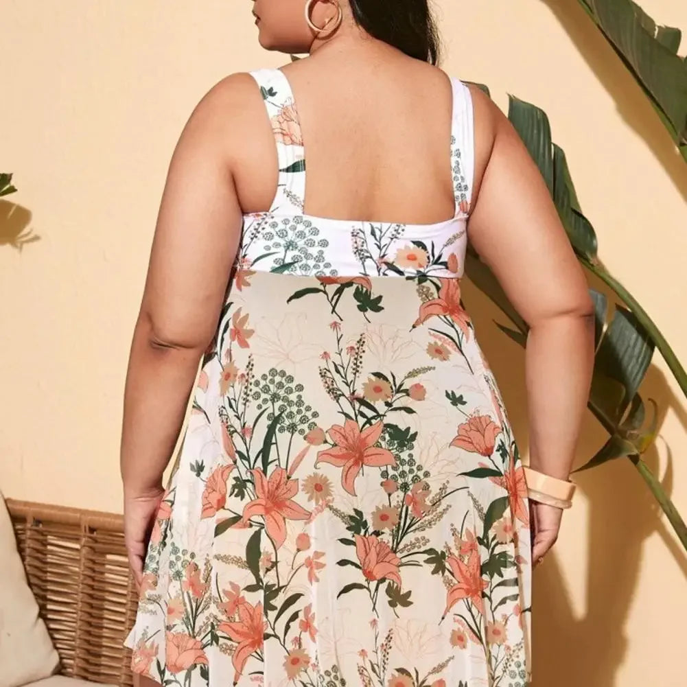 Monokini Femme Grande Taille Col Carré – 6 Coloris 1XLà 5XL