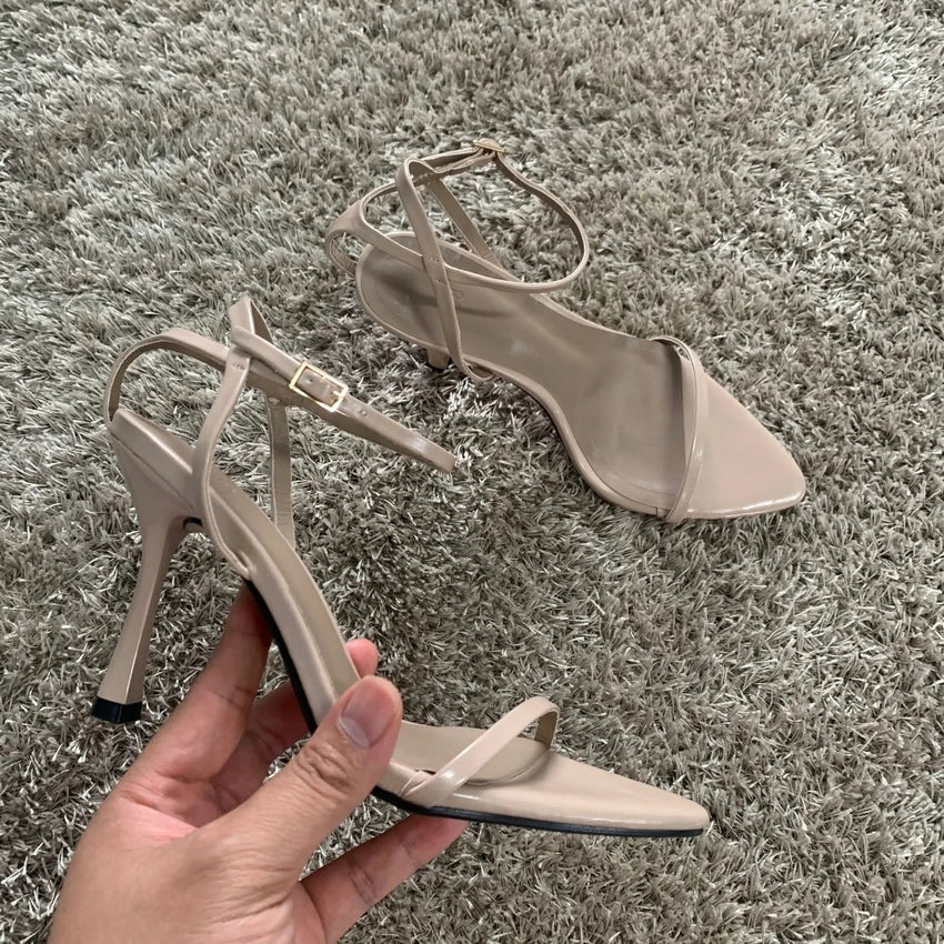 Sandales femme talons aiguilles – Sangle cheville 2 coloris