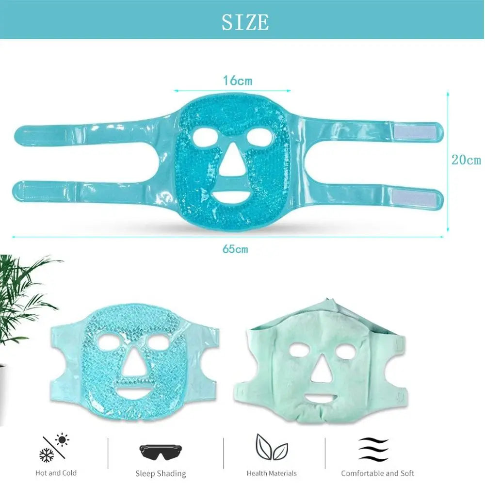 Masque gel yeux & visage chaud/froid – Réutilisable, anti-fatigue, 3 coloris
