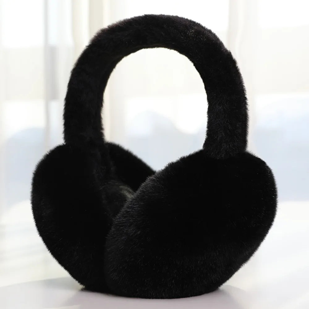 Cache-oreilles pliables unisexe – Couleur unie, épais – Plusieurs coloris