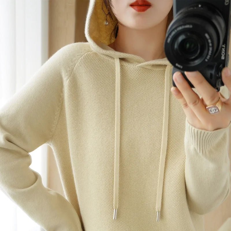 Sweat-shirt à capuche femme – pullover décontracté,  10 coloris