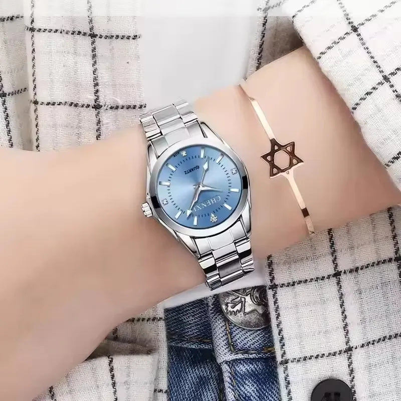 Montre femme – Quartz, acier, lumineuse – Plusieurs coloris