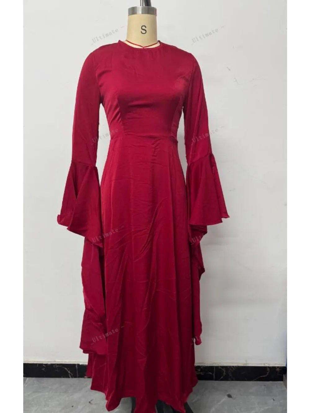 Robe Longue Caftan – Style Dubaïote, Manches Évasées (Plusieurs coloris)