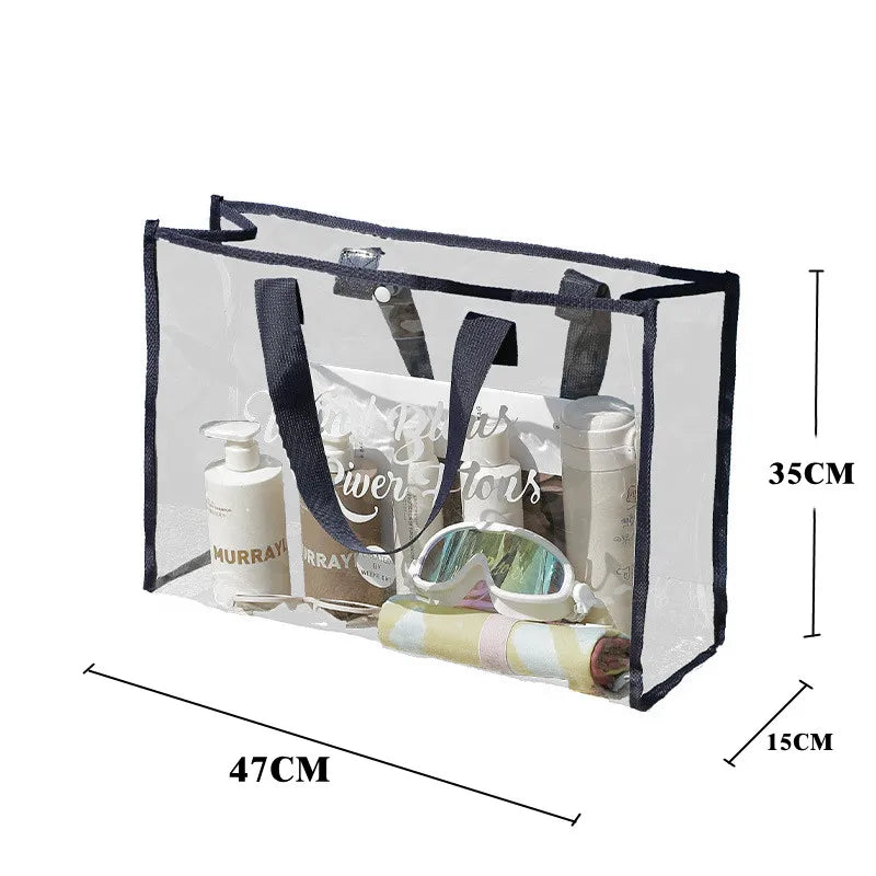 Sac transparent PVC imperméable  –  4 coloris