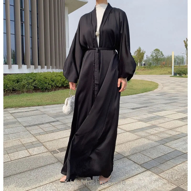 Abaya Satin Longue Élégante - 8 coloris