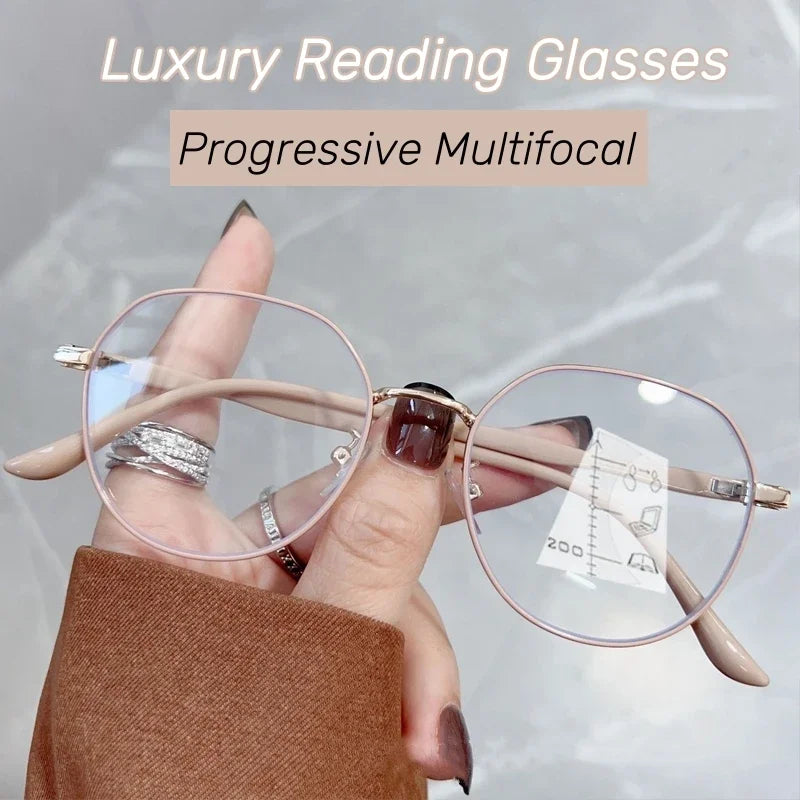 Lunettes de Lecture Progressives Femme – Anti Lumière Bleue & Multifocales
