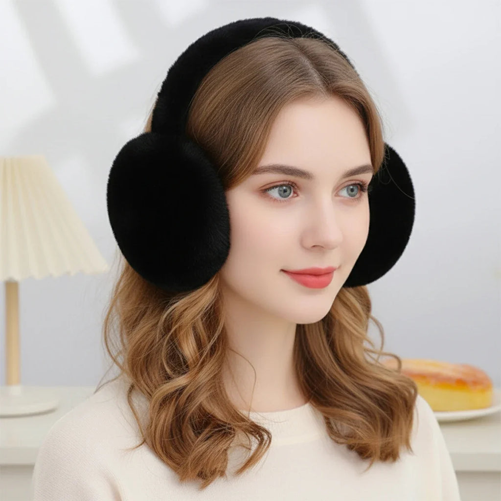 Cache-oreilles peluche femme – Mignon & chaud – Plusieurs coloris