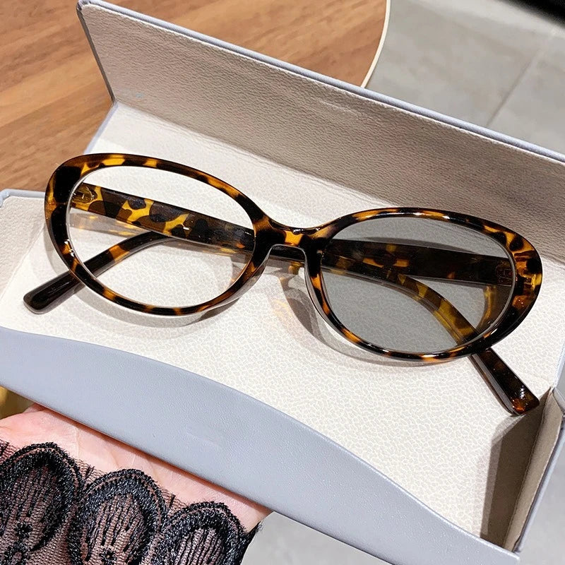 Lunettes photochromiques de vue femme – Monture ovale, anti lumière bleue