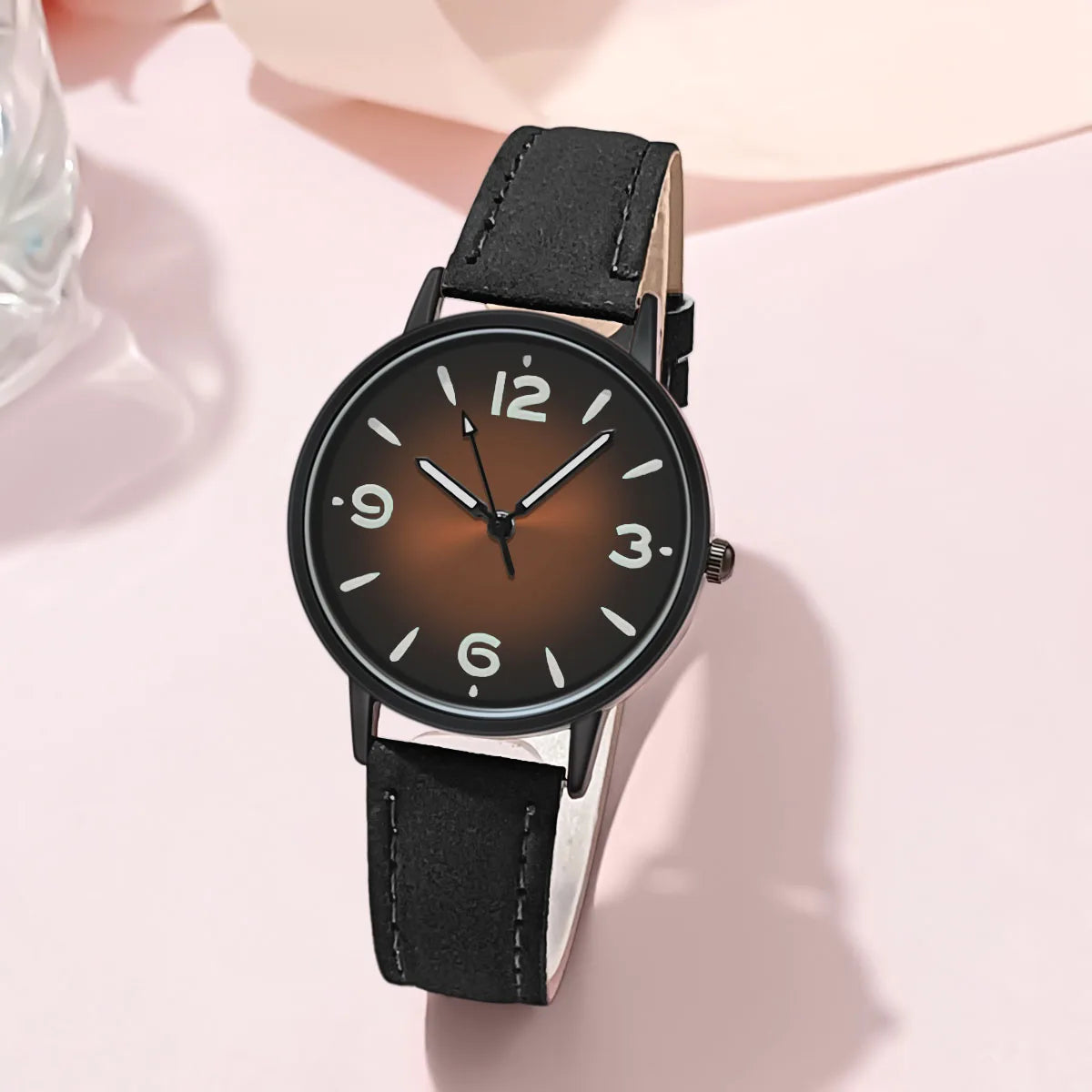 Montre femme quartz – Bracelet cuir PU – Plusieurs coloris