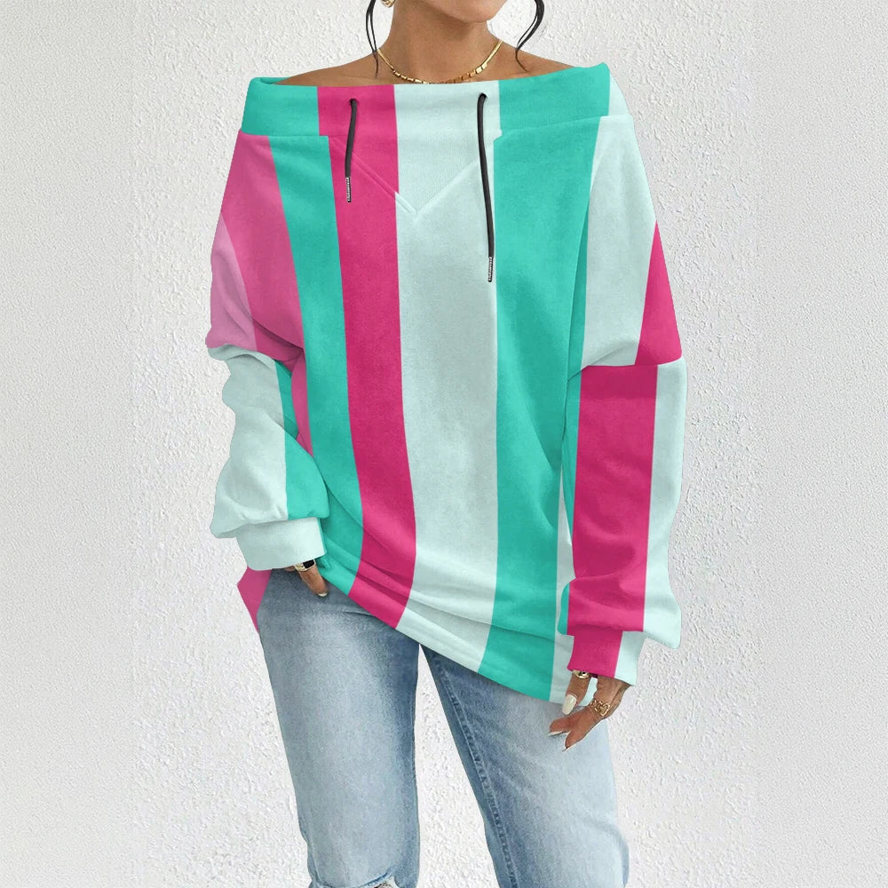 Blouse débardeur à rayures pour femme - Manches cloche, style bohème et épaule tombante pour soirée