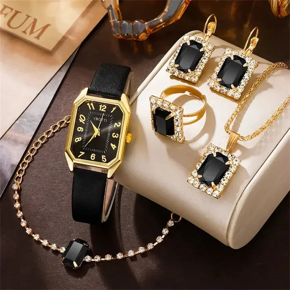 Montre femme carrée – Bracelet cuir, quartz – Plusieurs coloris