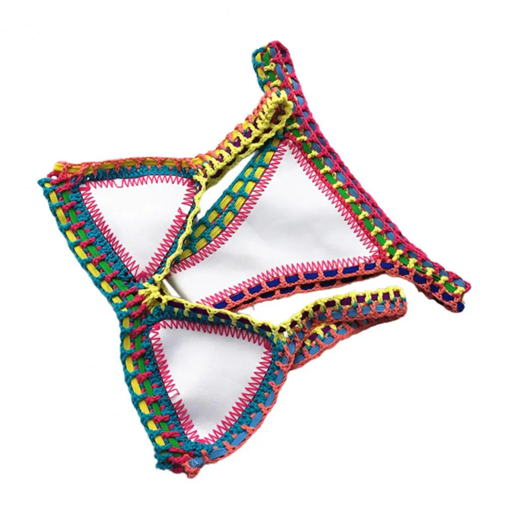 Bikini  2 Pièces – Crochet & Patchwork Style Brésilien -Plusieurs coloris