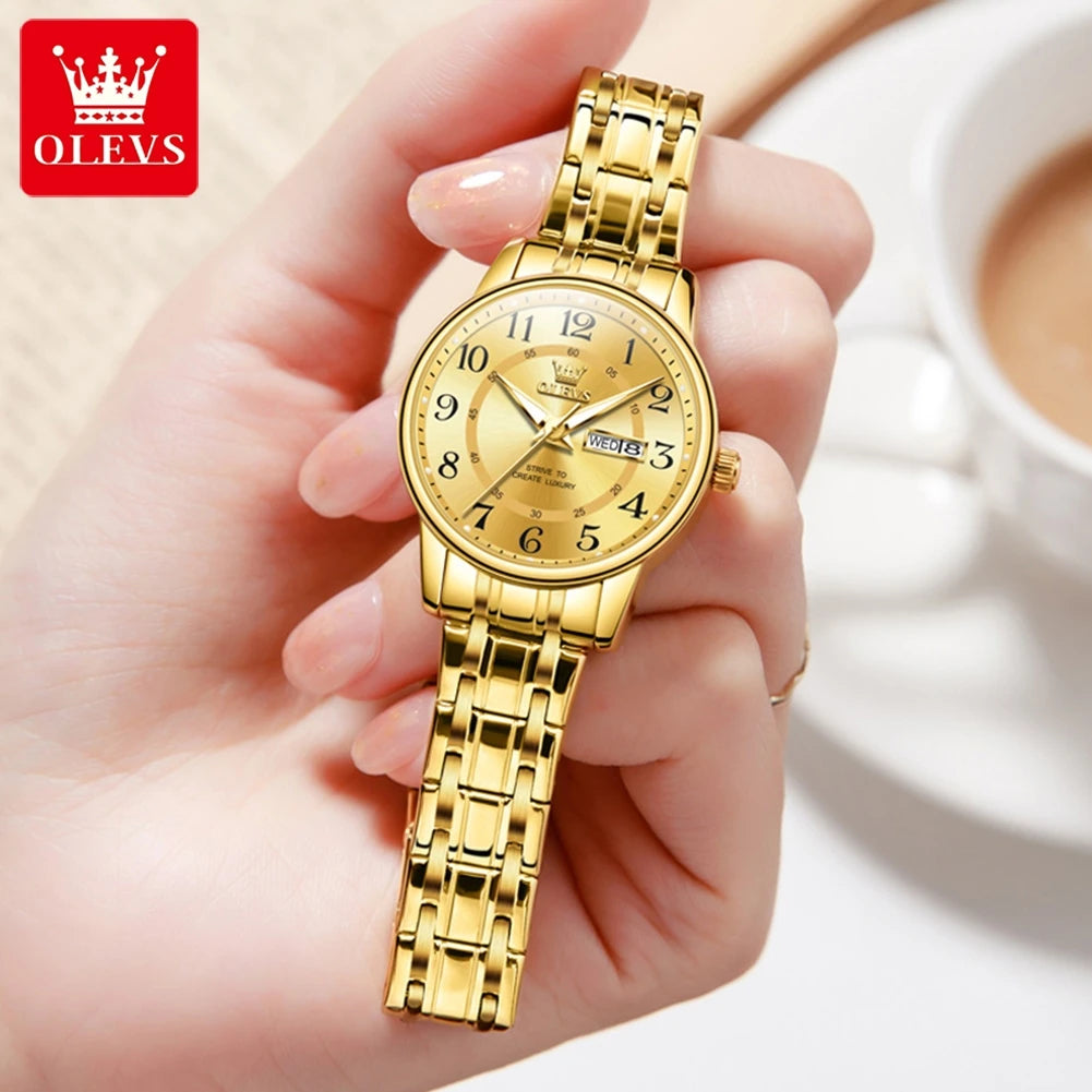 Montre femme – Quartz, acier, élégante – Plusieurs coloris