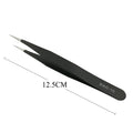 Pincette extensions faux cils – Acier inoxydable, pointe fibre, précision professionnelle