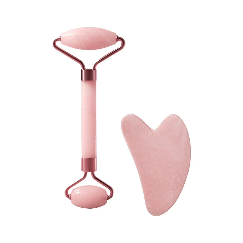 Rouleau masseur visage, cou & yeux – Résine, Gua Sha, soins de la peau