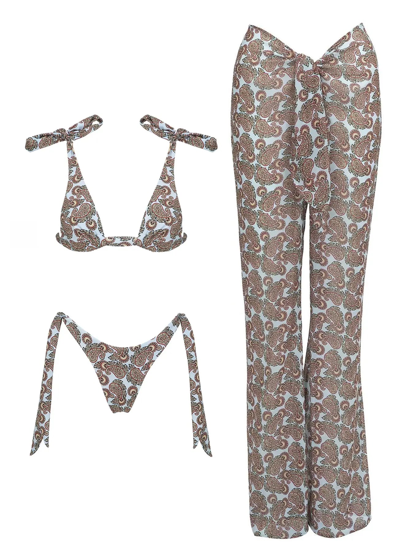 Bikini Bohème Femme  – Motif Cachemire Unique Été 2026