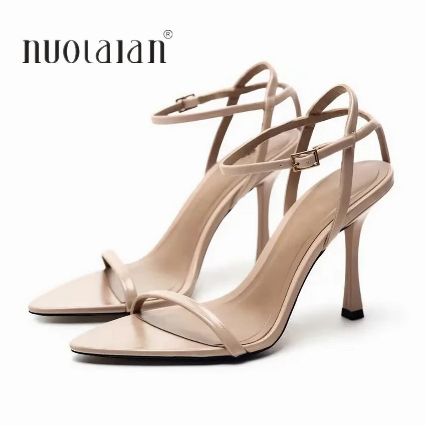 Sandales femme talons aiguilles – Sangle cheville 2 coloris