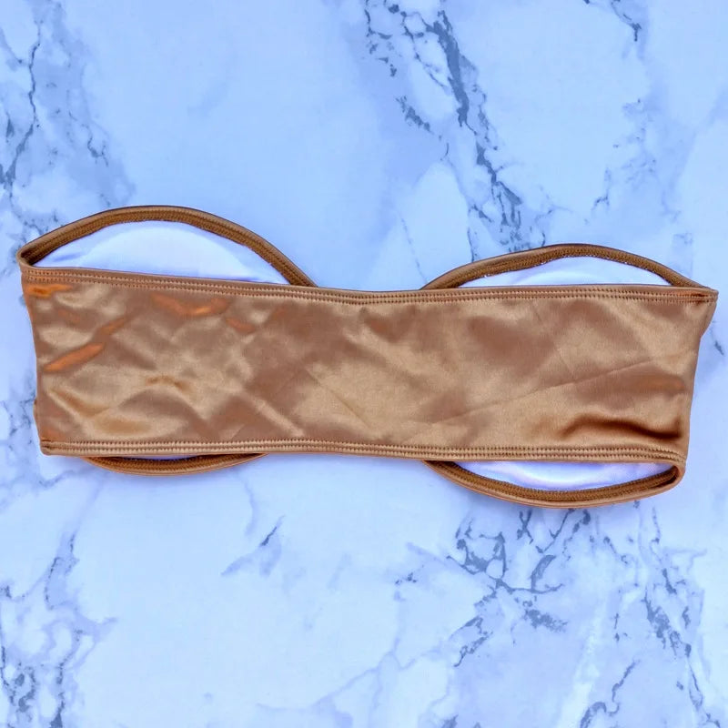Bikini Deux Pièces Femme – Haut Bandeau & Bas Taille Haute