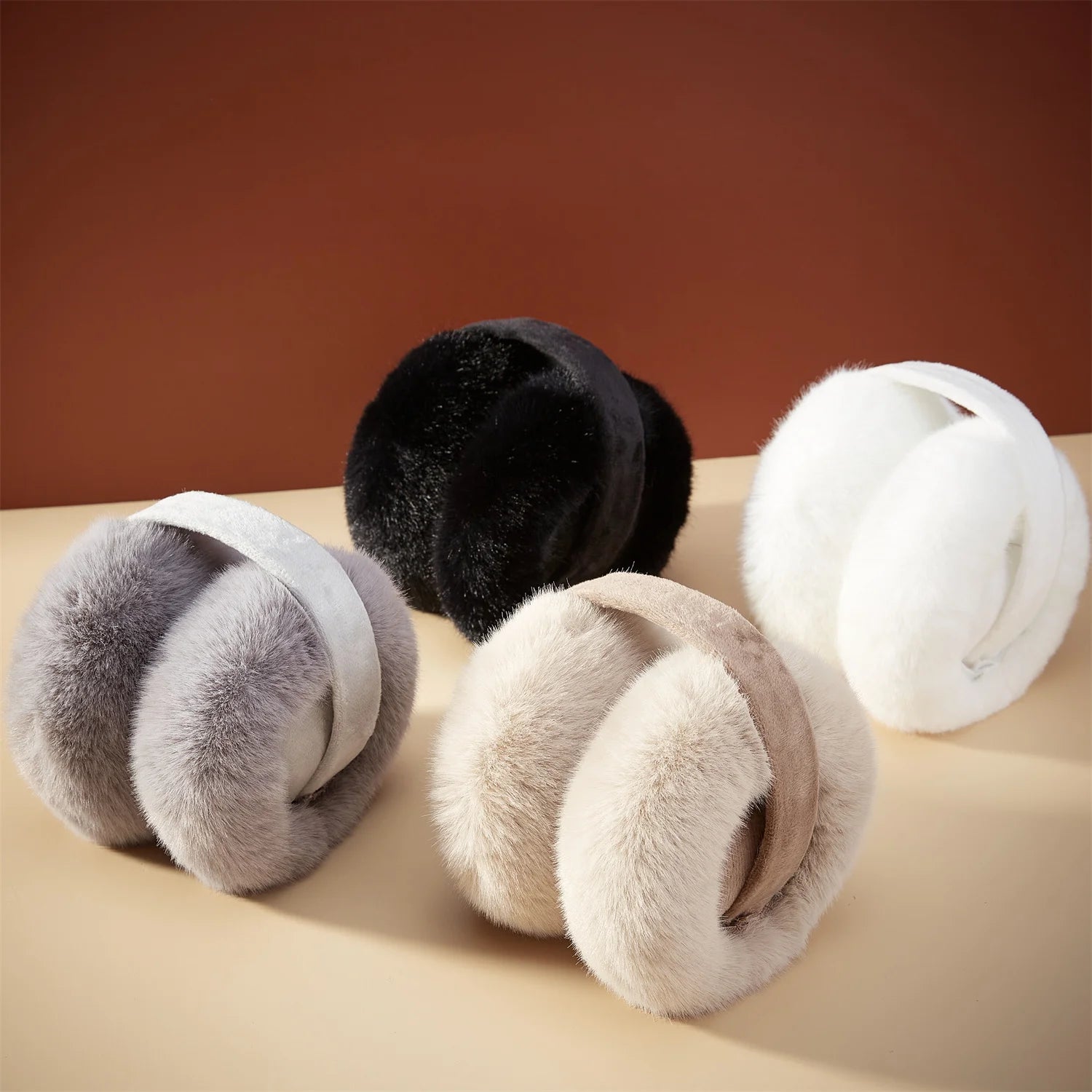 Cache-oreilles fausse fourrure unisexe – Pliables – Plusieurs coloris