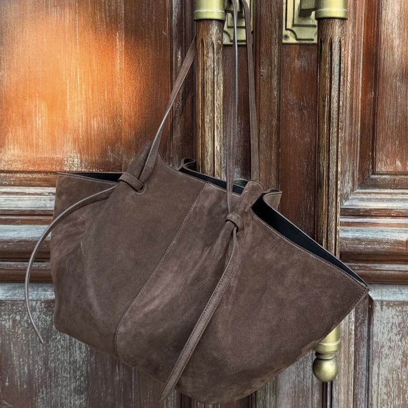 Sac fourre-tout en simili-daim – Grande capacité – Plusieurs coloris
