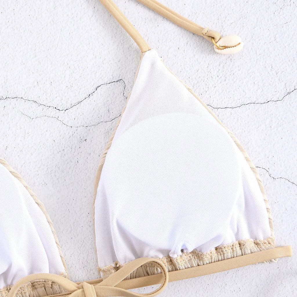 Bikini  2 Pièces – Dos Nu  Taille Haute -Plusieurs coloris