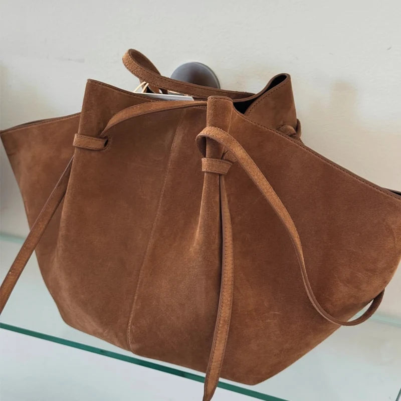Sac fourre-tout en simili-daim – Grande capacité – Plusieurs coloris