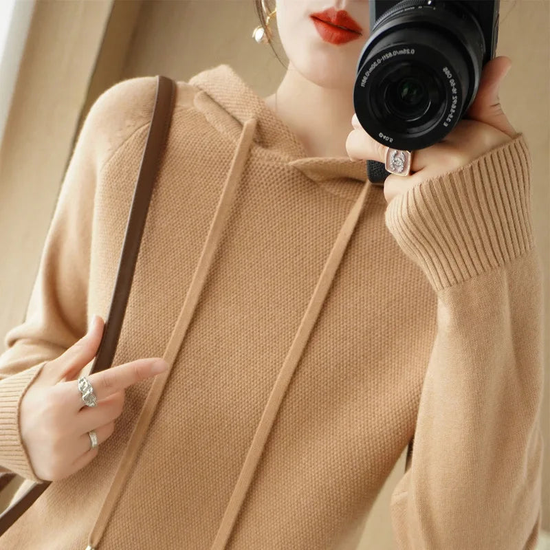 Sweat-shirt à capuche femme – pullover décontracté,  10 coloris