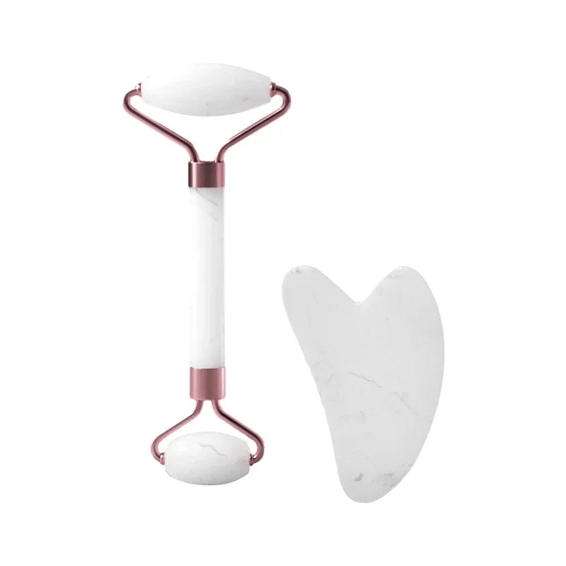 Rouleau masseur visage, cou & yeux – Résine, Gua Sha, soins de la peau